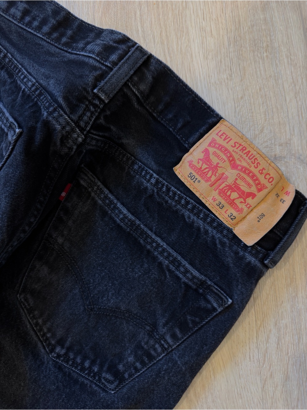 BLACK LEVI’s 501 Men's Black Straight Leg Jeans
